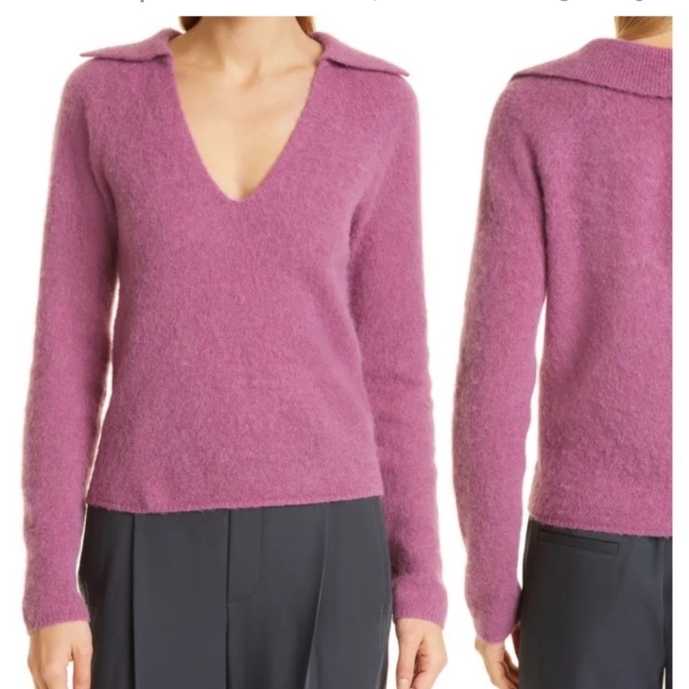 NWT VINCE Brushed Alpaca Blend Sweater Size Medium Pink